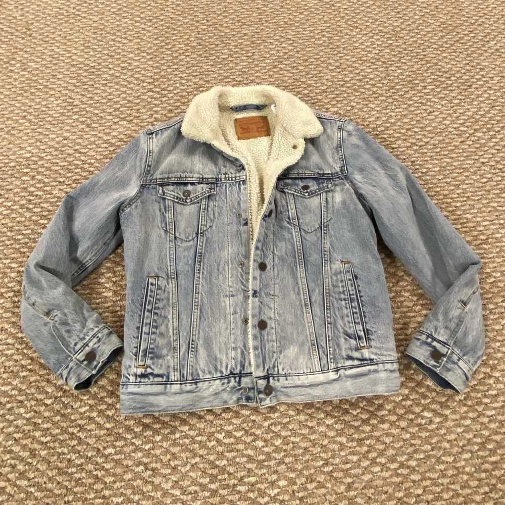 Levi’s Denim Sherpa Trucker Jacket